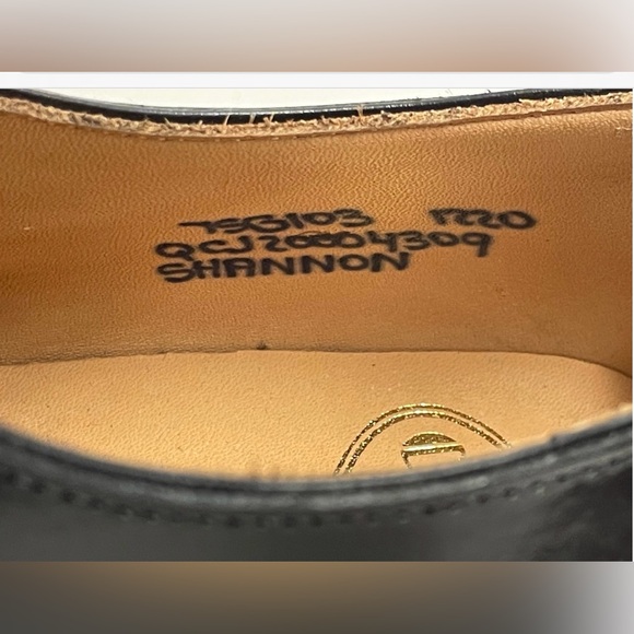 Church's Custom Grade Shannon Polished Binder Derby Black Leather Shoes Size 8.5 - Picture 7 of 10